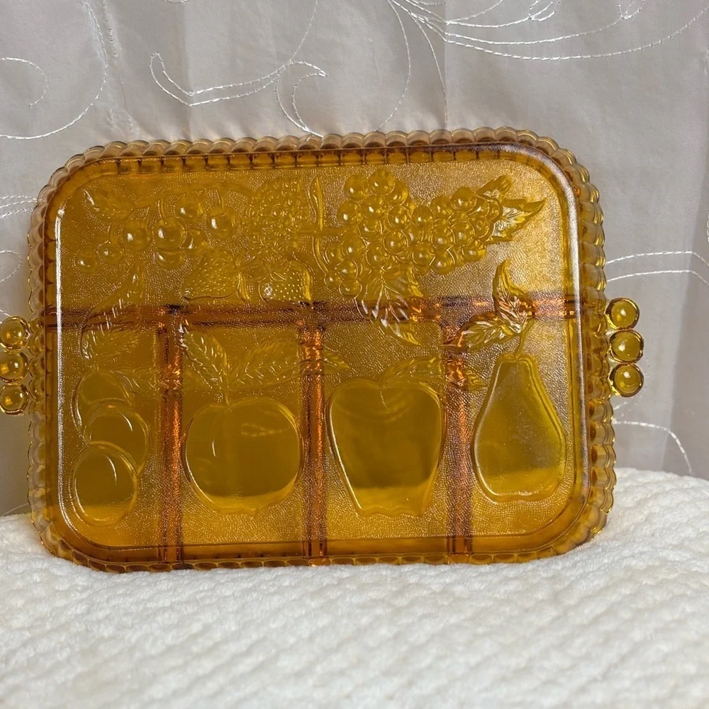 Vintage Indiana Glass 5 Part Relish Tray